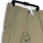NWT Mens Tan Flat Front Slash Pockets Straight Leg Ankle Pants Size 38x29 image number 3