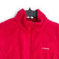 Womens Pink Fleece Mock Neck Sleeveless Full-Zip Vest Size 2XL image number 3