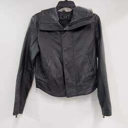 Nixon Women Black Leather Jacket S