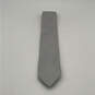 NWT Mens Gray Silk Clip-On Four-In-Hand Keeper Loop Designer Neck Tie image number 1