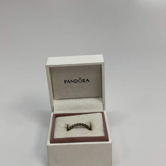 Designer Pandora 925 ALE Sterling Silver Beaded Stackable Ring With Box image number 3