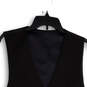 NWT Mens Black Blue Check V-Neck Welt Pocket Button Front Suit Vest XL image number 4
