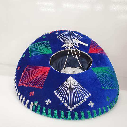 Pigalle XXXXXXX Large Blue Mariachi Sombrero Made in Mexico image number 2