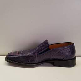 David Crocodile & Ostrich Leather Purple Loafer Men's Size 9 alternative image