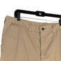 Mens Beige Flat Front Slash Pocket Straight Leg Chino Pants Size 42x30 image number 3