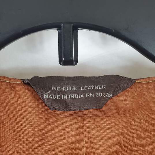 Phase 2 Men's Brown Leather Vest SZ XL image number 4