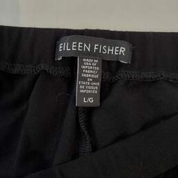 Eileen Fisher Black Nylon Blend Stretch Wide Leg Pants Size L alternative image