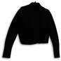 Womens Black Knitted Long Sleeve Open Front Cardigan Sweater Size Large image number 2