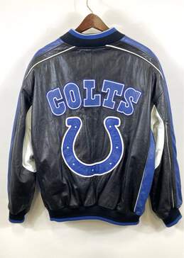Carl Banks Men Black NFL Indianapolis Colts Leather Jacket M alternative image