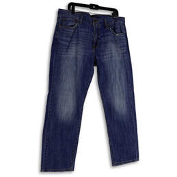 Womens Blue Denim Medium Wash Stretch Pocket Straight Leg Jeans Size 36/30 alternative image