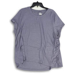 Womens Gray Crew Neck Short Sleeve Pullover T-Shirt Size X-Large