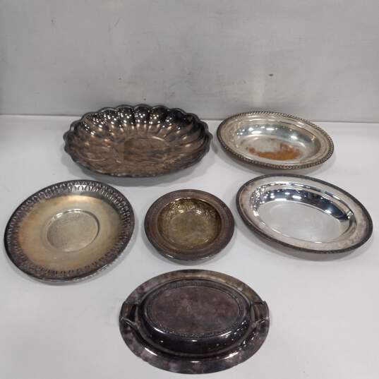 Bundle Of Assorted Silver Plated Serving Tray Platters image number 5