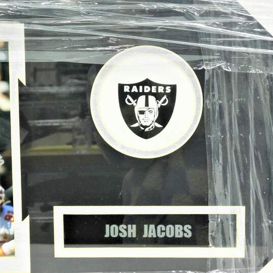 Josh Jacobs Las Vegas Raiders Signed Framed Photo Fanatics Authentication image number 4