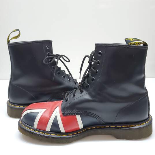 Dr. Martens Union Jack England Leather Boots Size 12 Men's image number 1