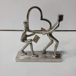 Two Carry A Heart 10x3x11 Aluminum Sculpture alternative image