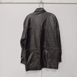 Irvine Park Men's Black Leather Jacket Size S alternative image