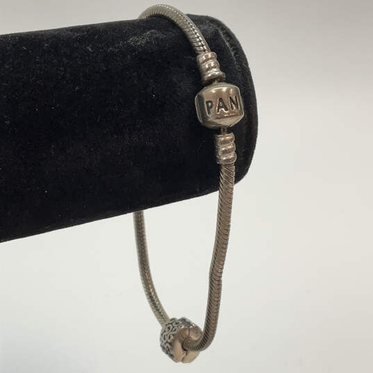 Designer Pandora S925 ALE Sterling Silver Snake Chain Charm Bracelet image number 1