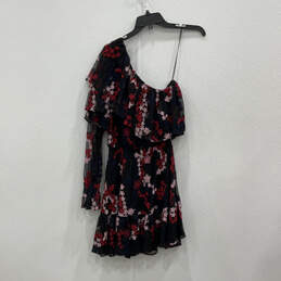 NWT Womens Multicolor Floral Lace One Shoulder A-Line Dress Size Small alternative image
