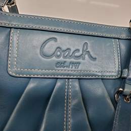 Coach East West Gallery Pleated Blue Leather Tote Shoulder Bag F13759 alternative image