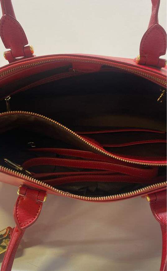 Ralph Lauren Red Saffiano Leather Tote image number 4