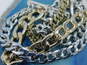 Jenny Bird Silvertone & Goldtone Accent Curb & Snake Multi Chain Bracelet 66.3g image number 4