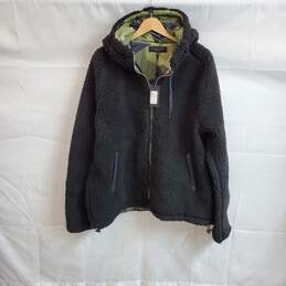 Rag & Bone Black Phantom Sherpa Tactic Full Zip Hooded Jacket MN Size XL NWT