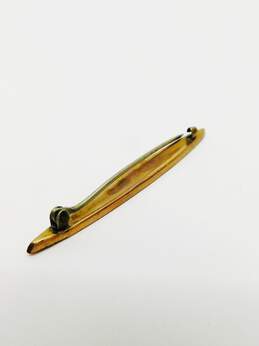 Antique Gold Filled Etched Swirl Bar Pin 5.2g alternative image
