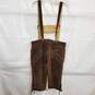 Gaudi Leather Vintage Brown Suede Lederhosen Size 54 image number 1