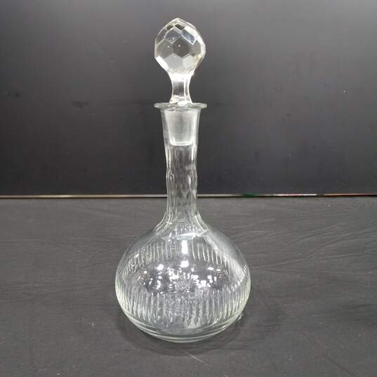 2PC Clear Crystal Decanters w/ Stoppers image number 2