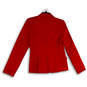 Womens Red Peak Lapel Long Sleeve Flap Pocket Single Button Blazer Size 2 image number 2