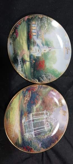 Bundle of 5 Thomas Kinkade Paintings on Dishes alternative image