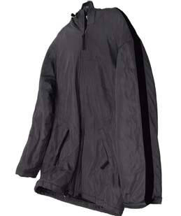Womens Gray Long Sleeve Pockets Full Zip Jacket Size Medium