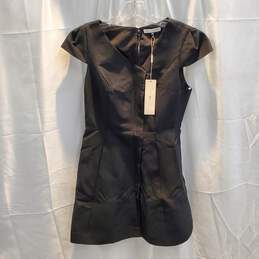 Halston Heritage Black Silk/Cotton Blend Dress NWT Size 8