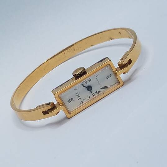 Pedre 17 Jewels Gold Tone Vintage Manual Wind Bracelet Watch image number 4