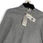 NWT Mens Gray Heather Long Sleeve Drawstring Pullover Hoodie Size M image number 3