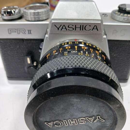 Yashica FR II Camera With Flash, Lens, And Accessories In Bag image number 3