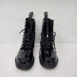 Dr. Martens Air Wair WM's 1460 Black Patent Leather Glossy 8 Hole Lace Up Boots Size 9