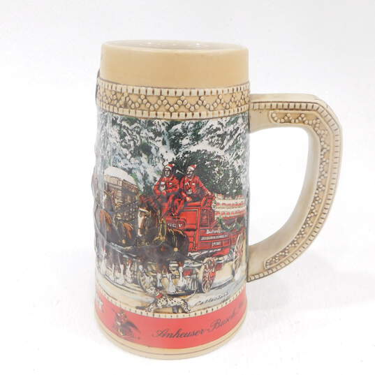 2 Budweiser Ltd Edition Ceramic Holiday Collection Clydesdales image number 5
