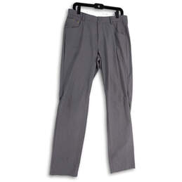 Mens Gray Flat Front Pockets Stretch Jackpot Utility Golf Pants Size 32X34