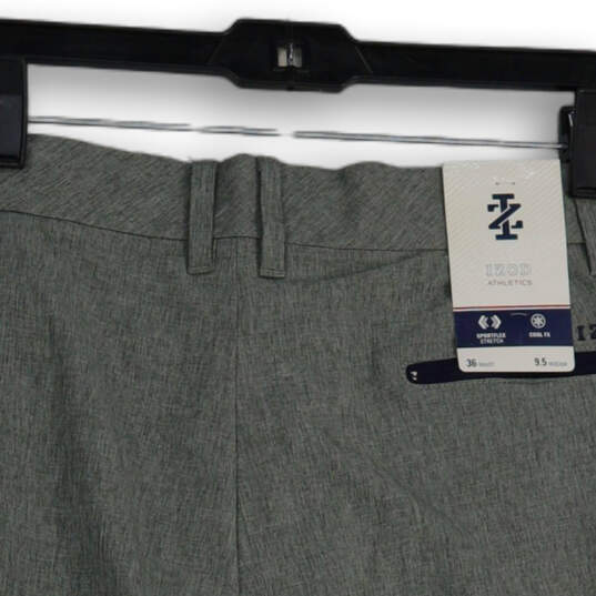 NWT Mens Gray Sport Flex Athletic Stretch Pockets Chino Shorts Size 36W image number 4