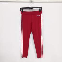 Adidas Red w/ White Stripe Leggings Size M/A NWT