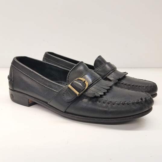 Cole Haan Black Leather Kiltie Buckle Loafers Men's Size 8.5 M image number 1
