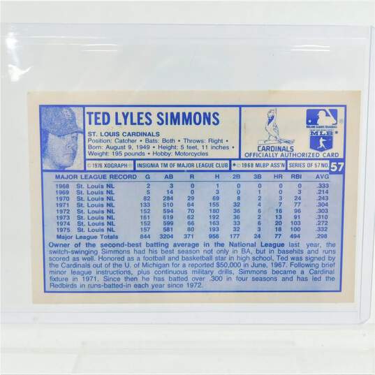 1976 HOF Ted Simmons Kellogg's 3-D Super Stars St Louis Cardinals image number 3