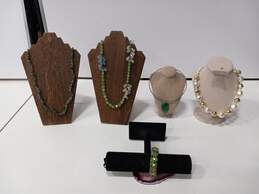 5pc Assorted Green Costume Jewelry Bundle