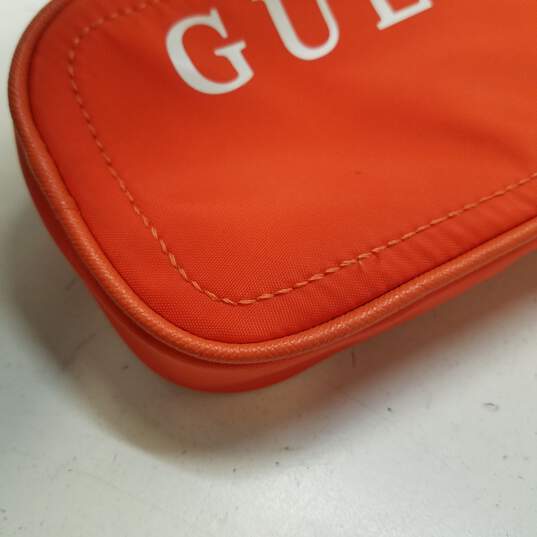 GUESS Orange Logo Nylon Cell Phone Small Shoulder Bag image number 8