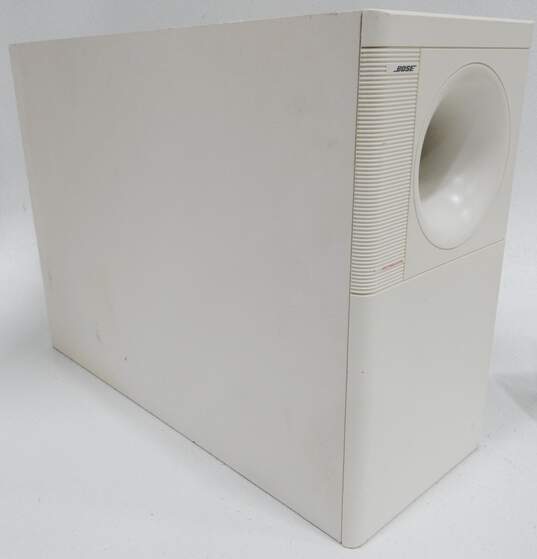 Bose Brand Acoustimass 7 Model White Home Theatre Speaker System (Set of 4) image number 3
