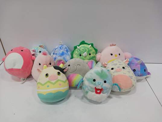 11pc Bundle of Assorted Squishmallow Plush Animals image number 1