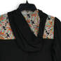 Womens Multicolor Hooded 1/4 Zip Long Sleeve Pullover Jacket Size XS image number 4