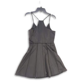 NWT Womens Black V Neck Spaghetti Strap Side Zip Mini Dress Size Large alternative image