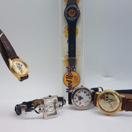 Disney Mickey Mouse, Hello Kitty, Plus Mixed Iconic Characters Analog Watch Bundle of Five image number 1